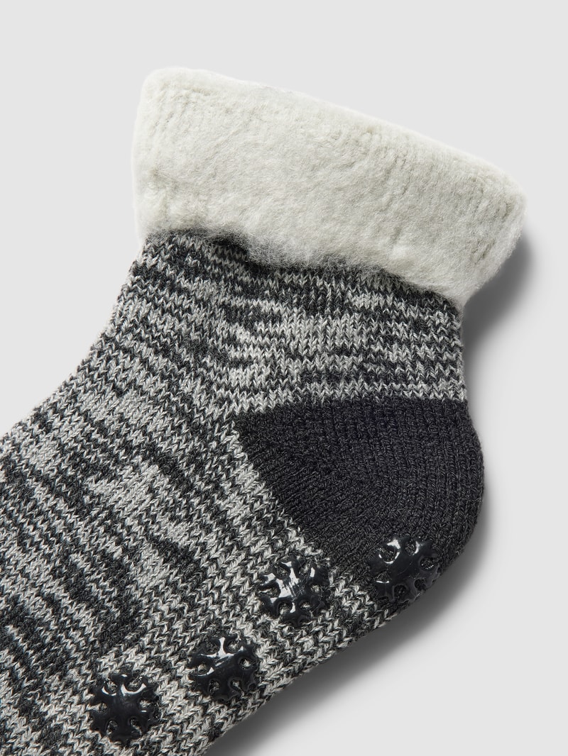 Socken mit Allover-Muster Modell 'WARM-UP' in anthrazit