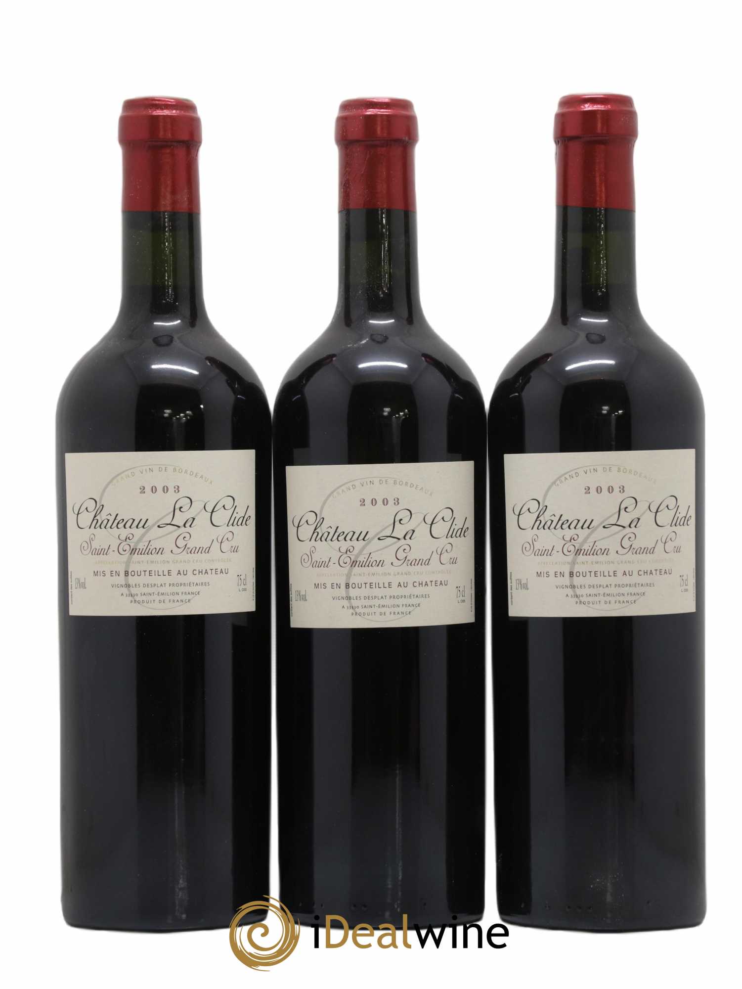 Saint-Émilion Grand Cru La Clide 2003 - Lot de 12 Bouteilles