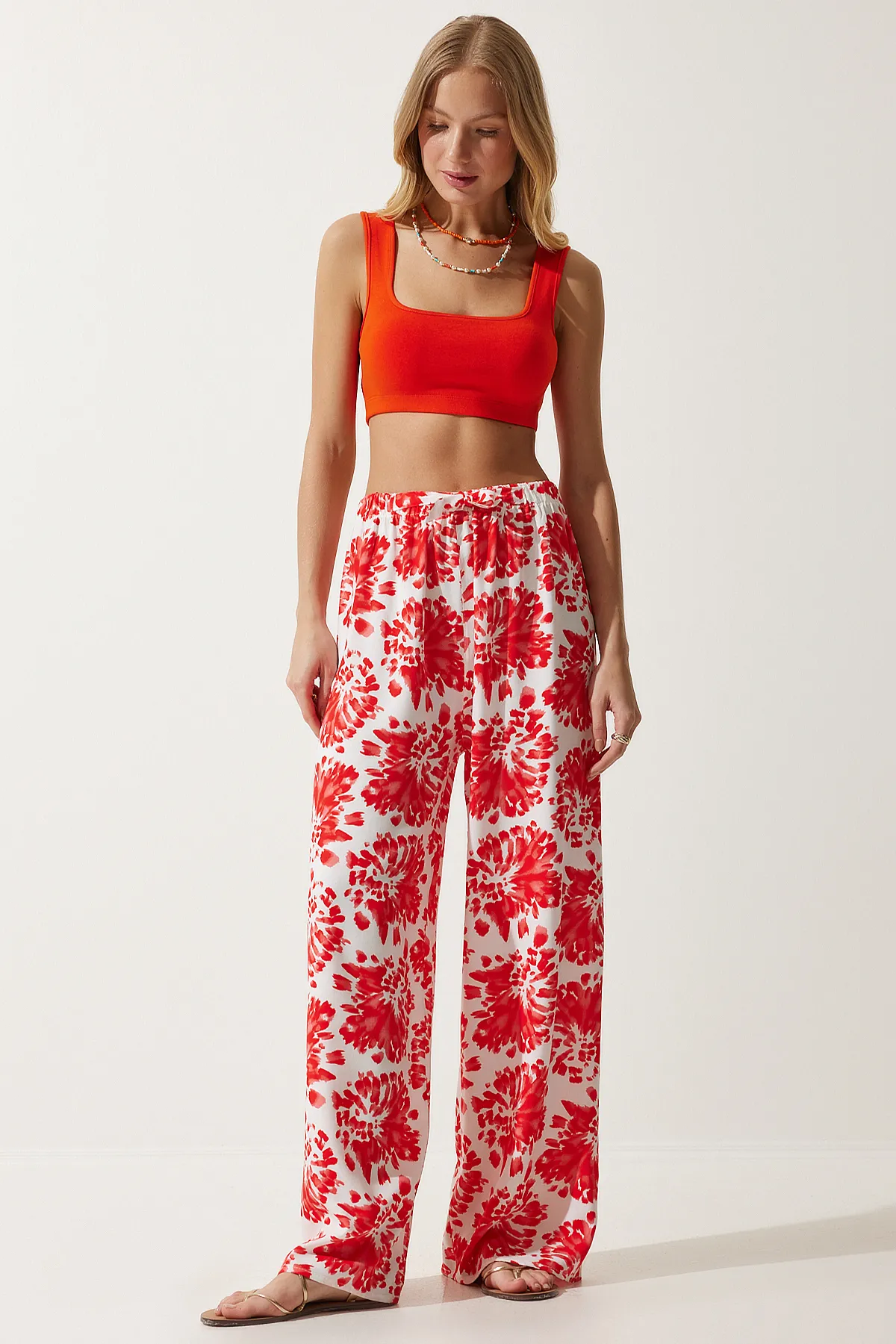 Happiness İstanbul  Hose - Ecru - Wide Leg