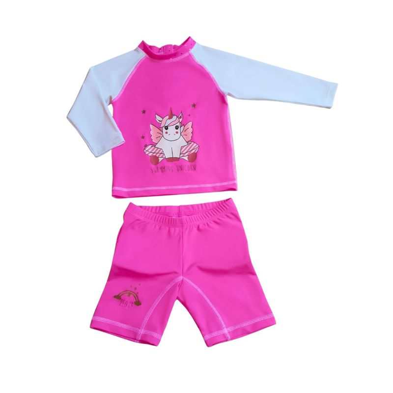 Ensemble enfant Anti-UV : Licorne Rose