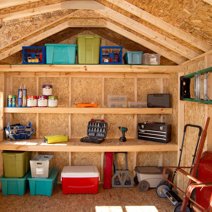 Montague 12' x 8' Wood Storage Shed - Assemble Yourself