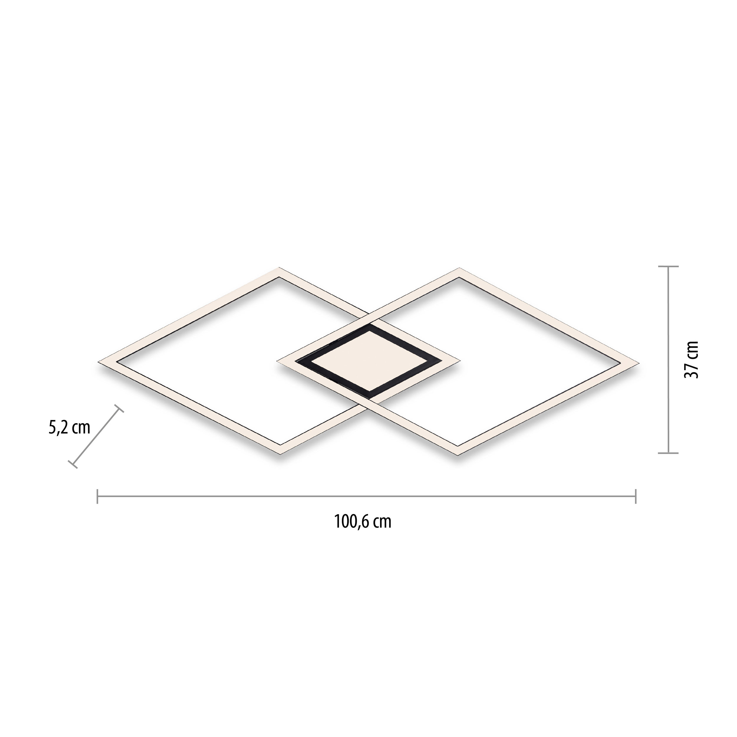 JUST LIGHT.LED-Deckenleuchte 1flg