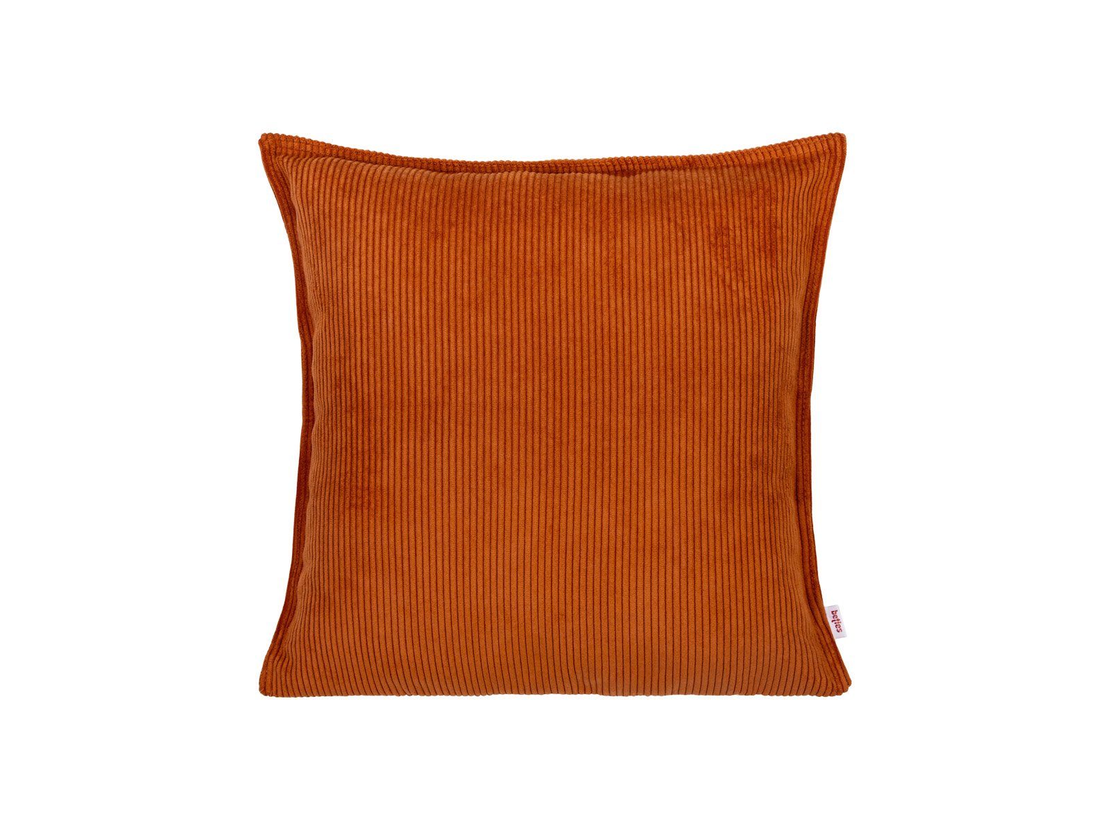 Kissenbezug HYggelig No.1, beties (1 Stück), Samtcord Kissenbezug ca. 40x40 cm Hygge Style mit Stehsaum rost-rot