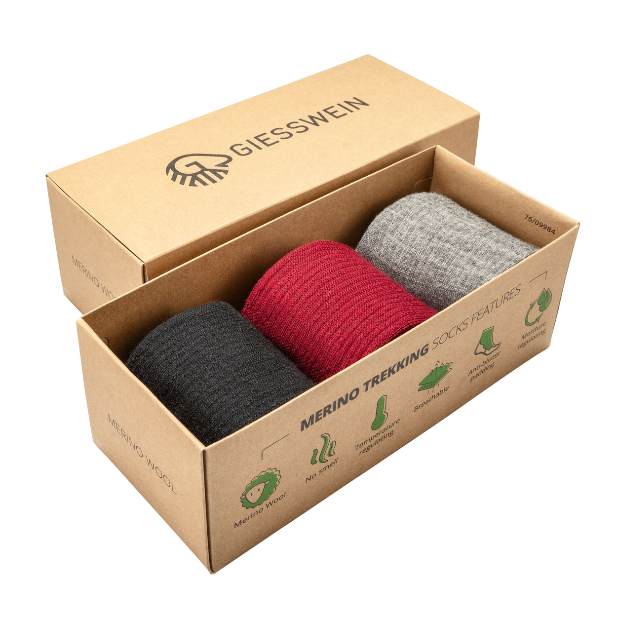 Merino Trekkingsocken 3er-Pack