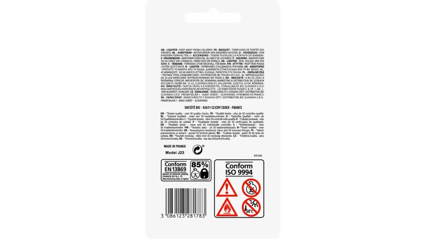 BIC Slim Reibradfeuerzeuge - verschiedene Motive 2er Pack