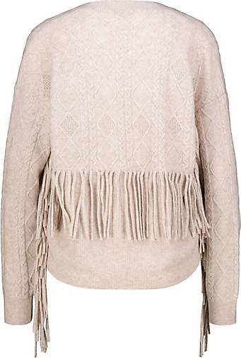 Princess Goes Hollywood Damen Strickjacke CARDIGAN mit Fransen aus Wolle mit Kaschmir