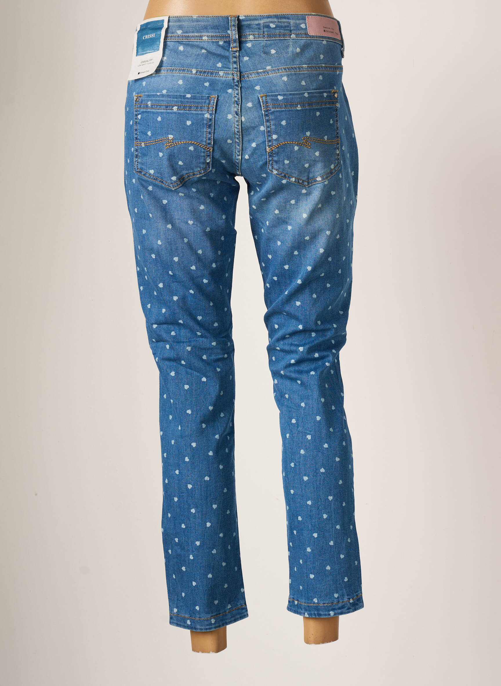 Street One Jeans Coupe Slim Femme couleur bleu