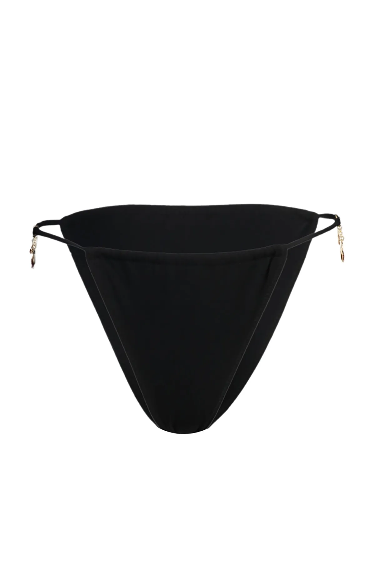 Trendyol Collection  Brasilianische Bikinihose mit hohem Beinausschnitt und schwarzen Accessoires TBESS23BA00044
