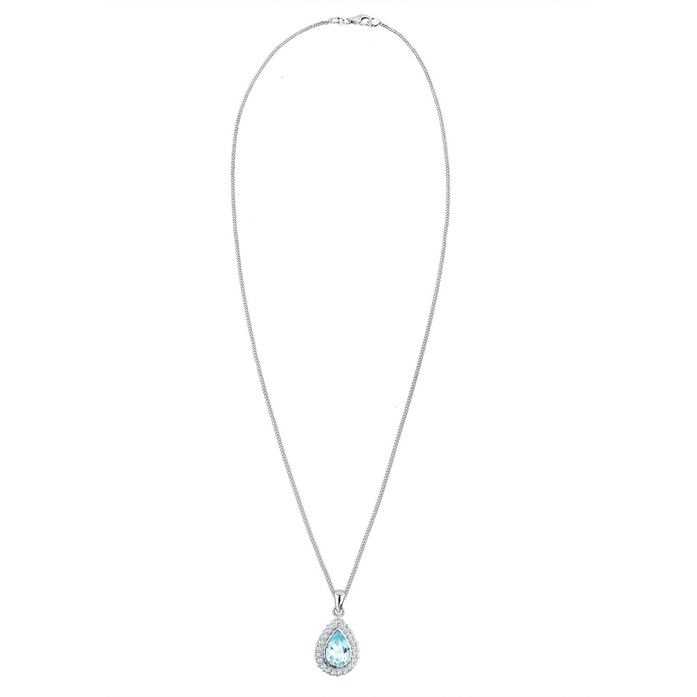 Elli Elli Collier Edel Tropfen Topas Zirkonia 925 Sterling Silber collier