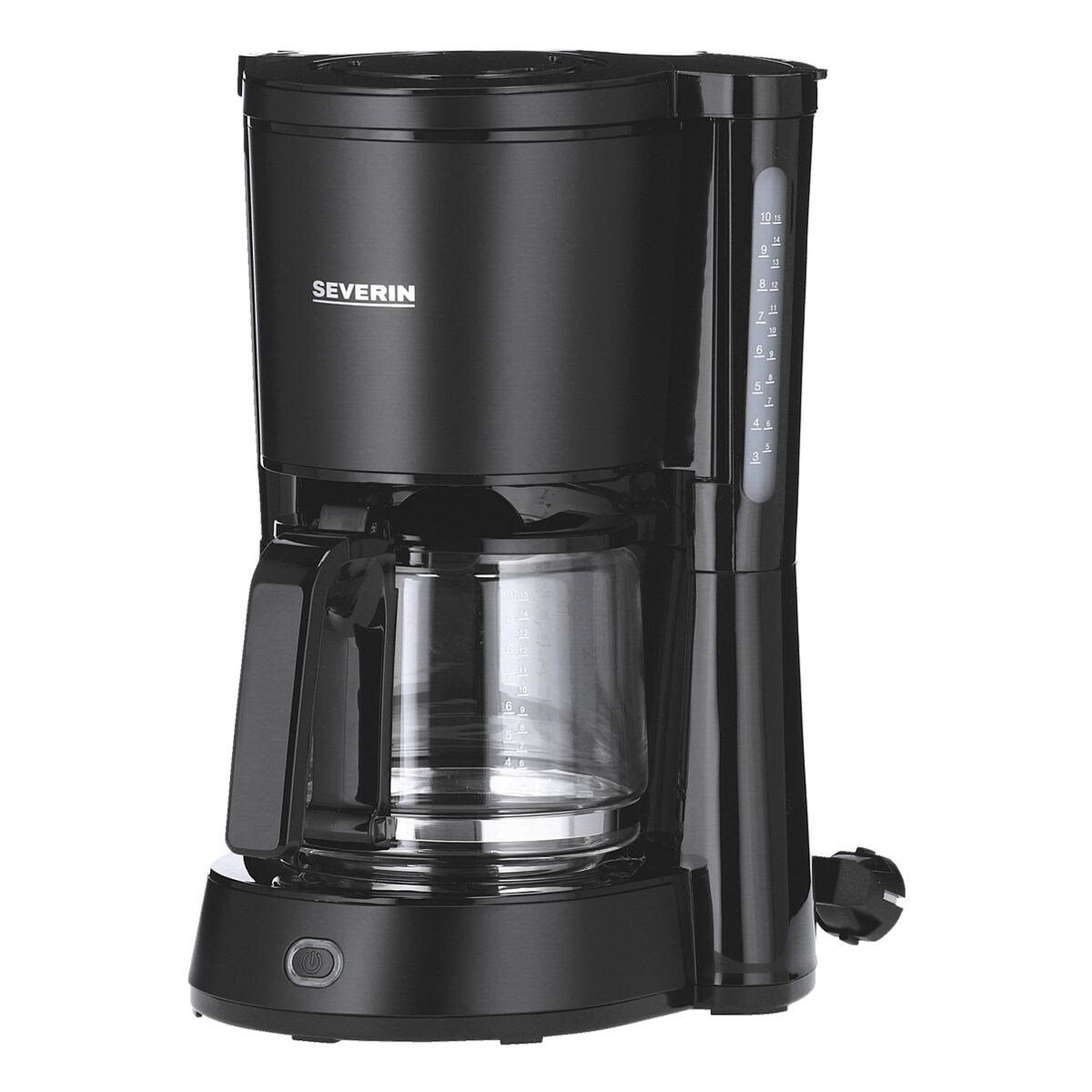 Severin Filterkaffeemaschine KA 4845, 1.25l Kaffeekanne, 1x4, Kaffeemaschine mit Glaskanne, bis 10 Tassen, 1000 Tassen
