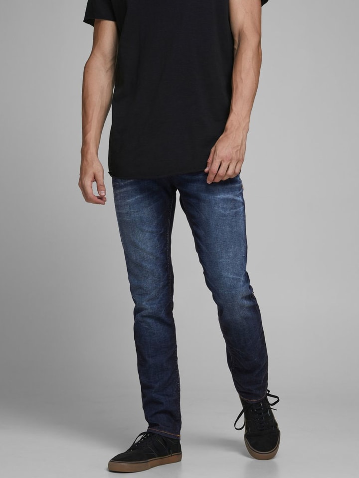 Jack & Jones Jeans TIM Straight Legs Flat Front TIM ORIGINAL in Dunkelblau günstig kaufen