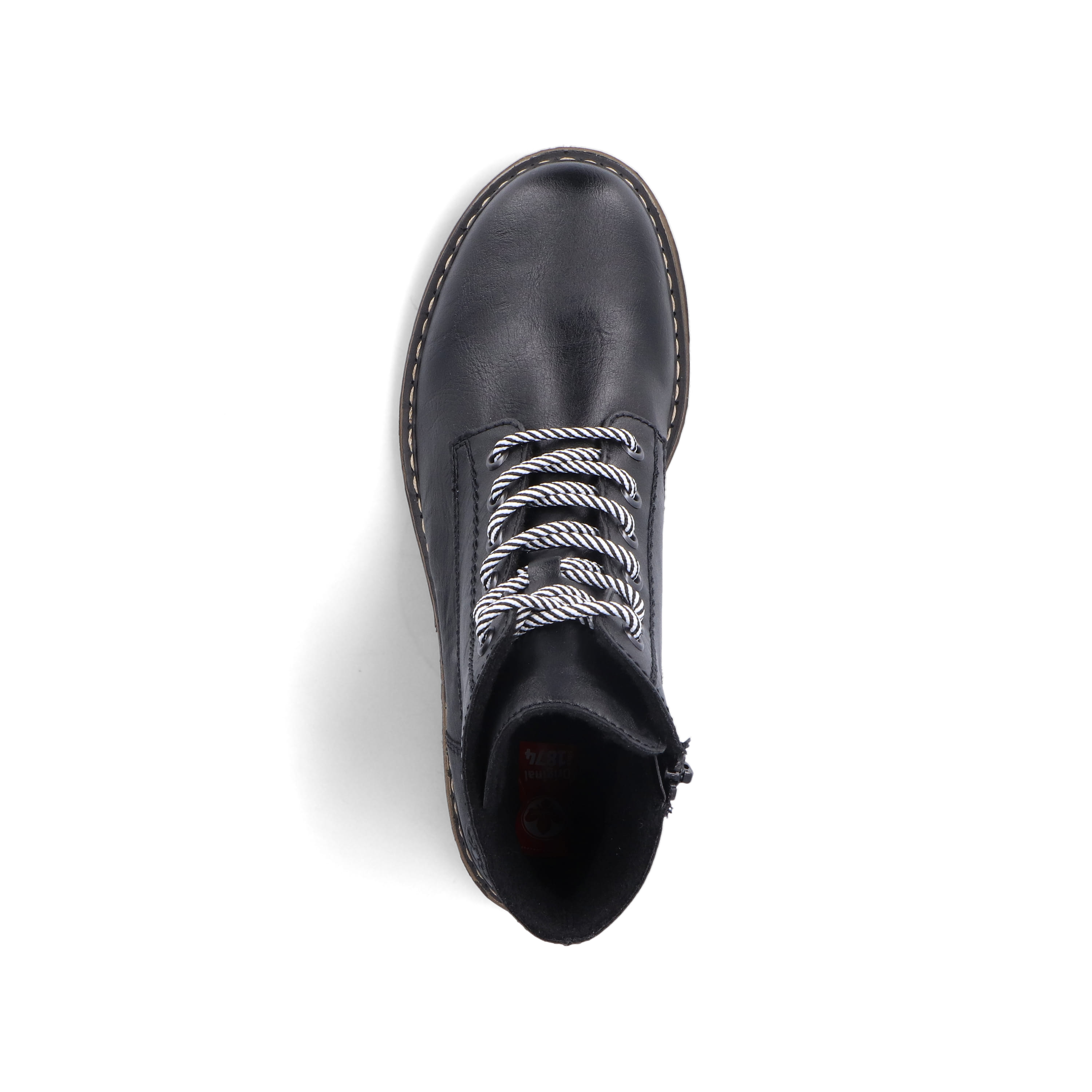 Rieker Damen Schnürstiefel asphaltschwarz
