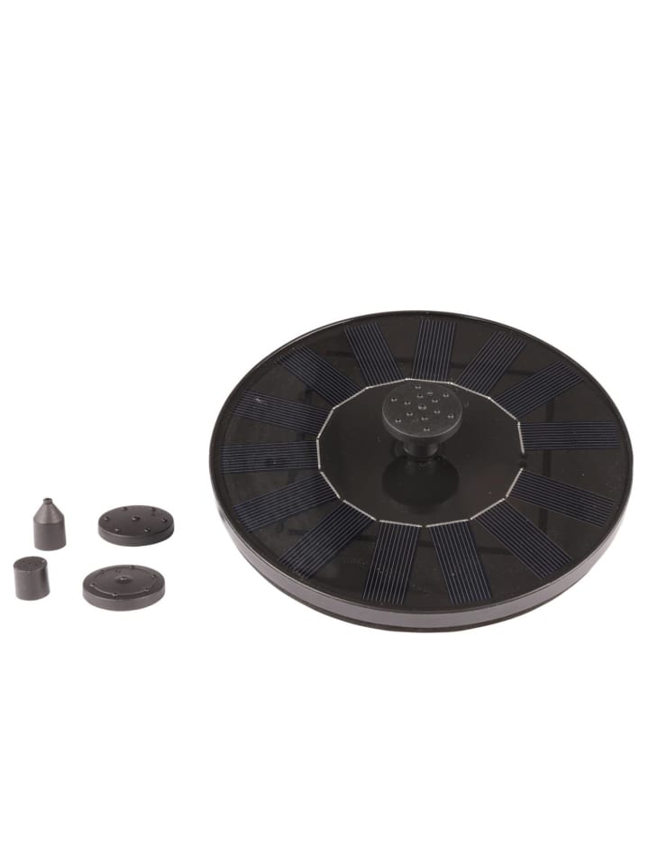 GORANDO Solar Teichpumpe schwimmende Fontäne 4 Aufsätze D: 16cm in schwarz günstig kaufen onesize
