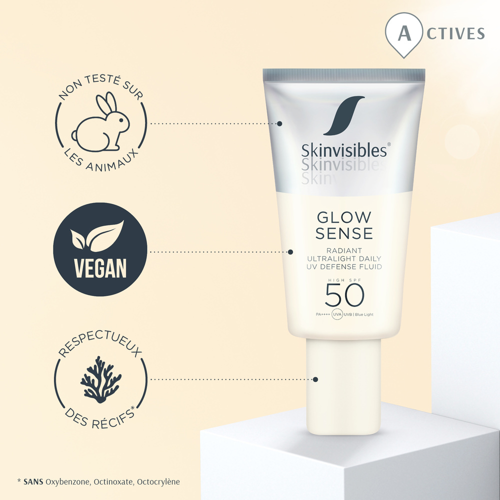 skinvisibles Skinvisibles Glow Sense SPF50 50ml Fluide radiant quotidien ultra-léger protectoin UV (mica)