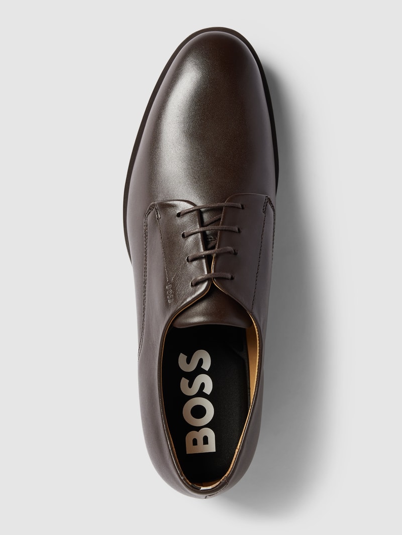 Derby-Schuhe aus Leder Modell 'Colby' in dunkelbraun
