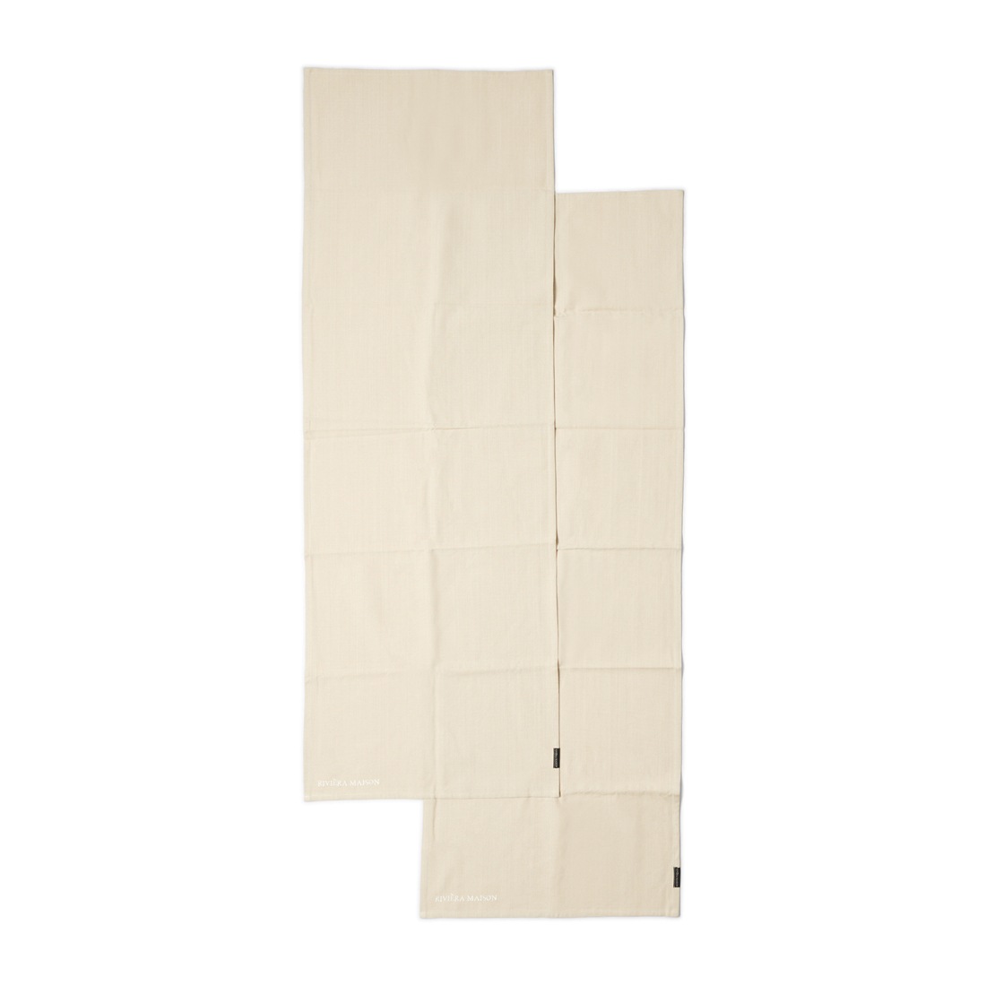 Whisper Flax Textil-Tischläufer. Einfarbig 2 Stück