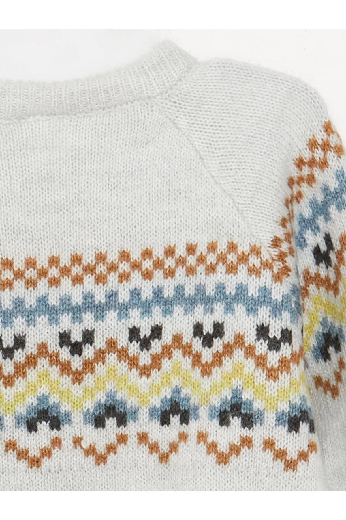 LC Waikiki  Gemusterter Strickpullover für Babys mit Rundhalsausschnitt und langen Ärmeln