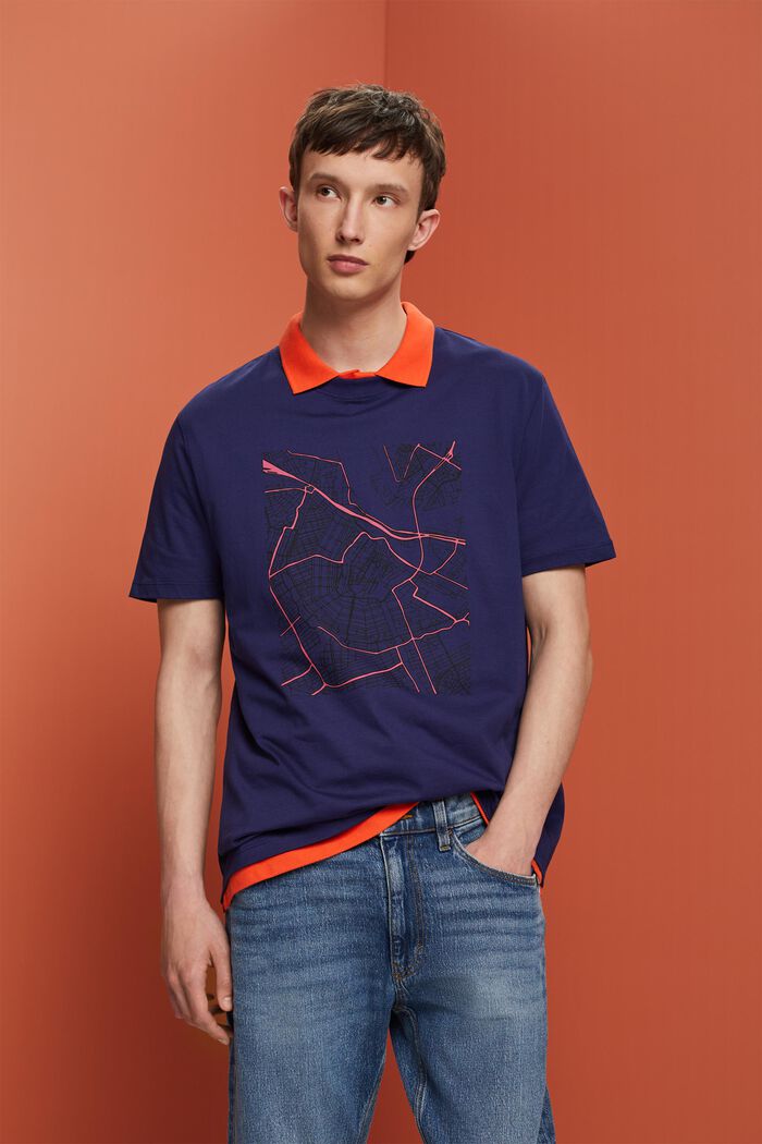 Jersey-T-Shirt mit Print
