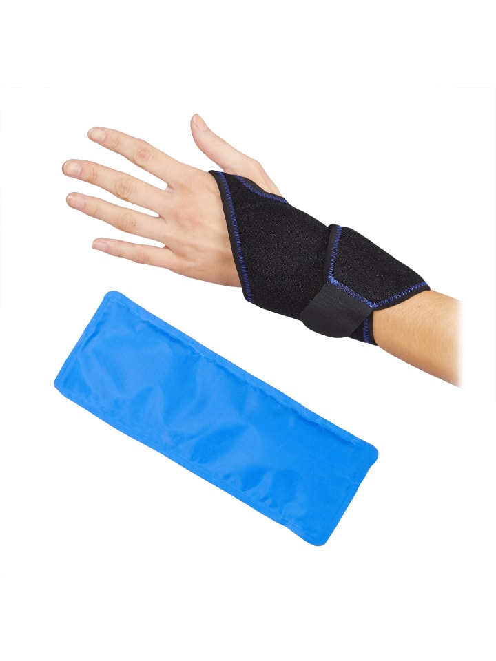 relaxdays Kühlpad Handgelenk in Schwarz günstig kaufen onesize
