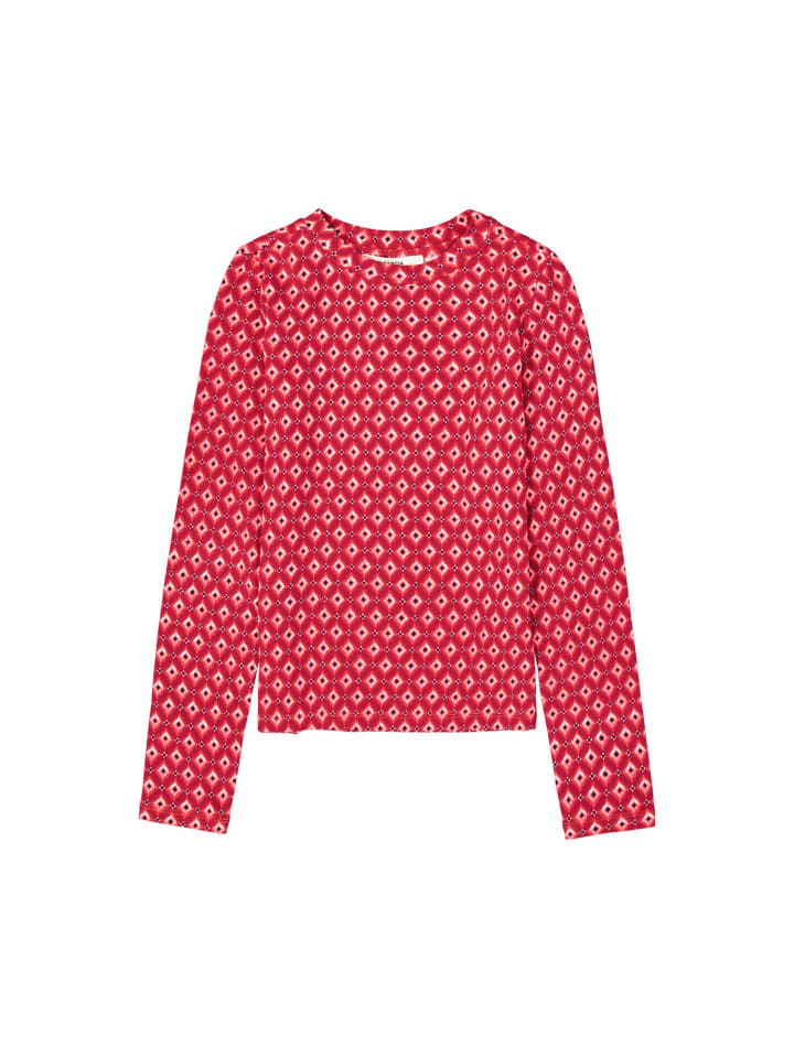 Garcia Langarmshirt Allover Print in rumba red günstig kaufen