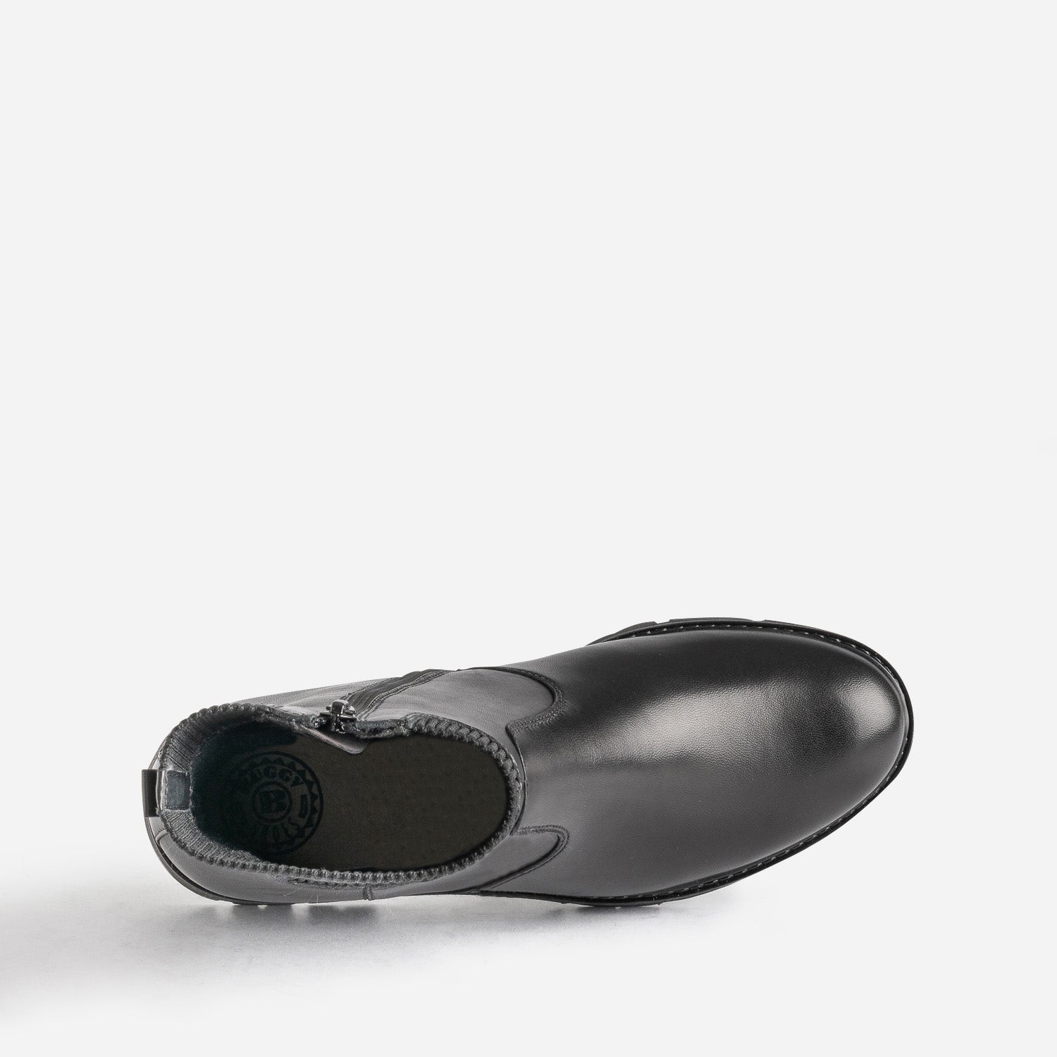 Chelsea boots éco-conçu BUGGY noir cuir tige élastiquée