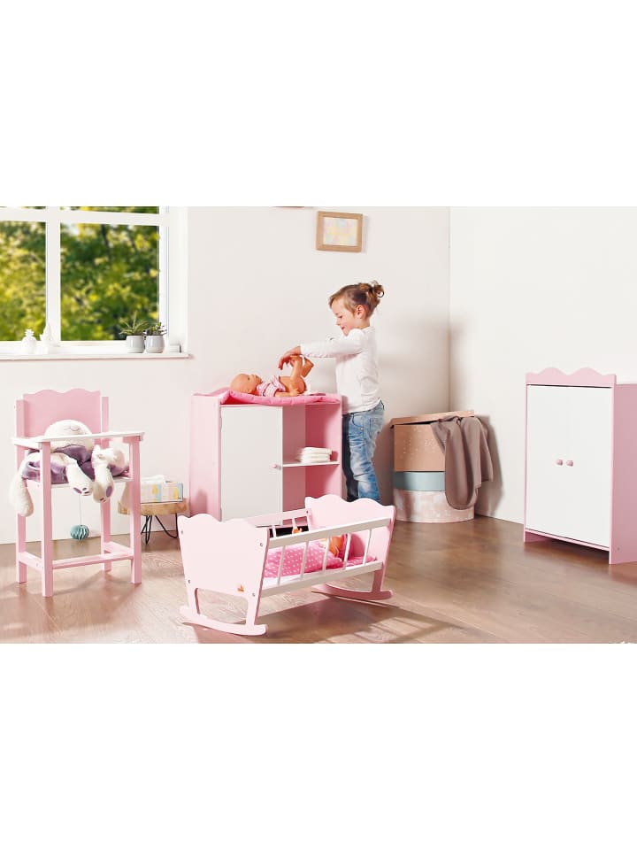 Pinolino 4-tlg. Puppenschrank 'Jasmin“ in rosa günstig kaufen onesize
