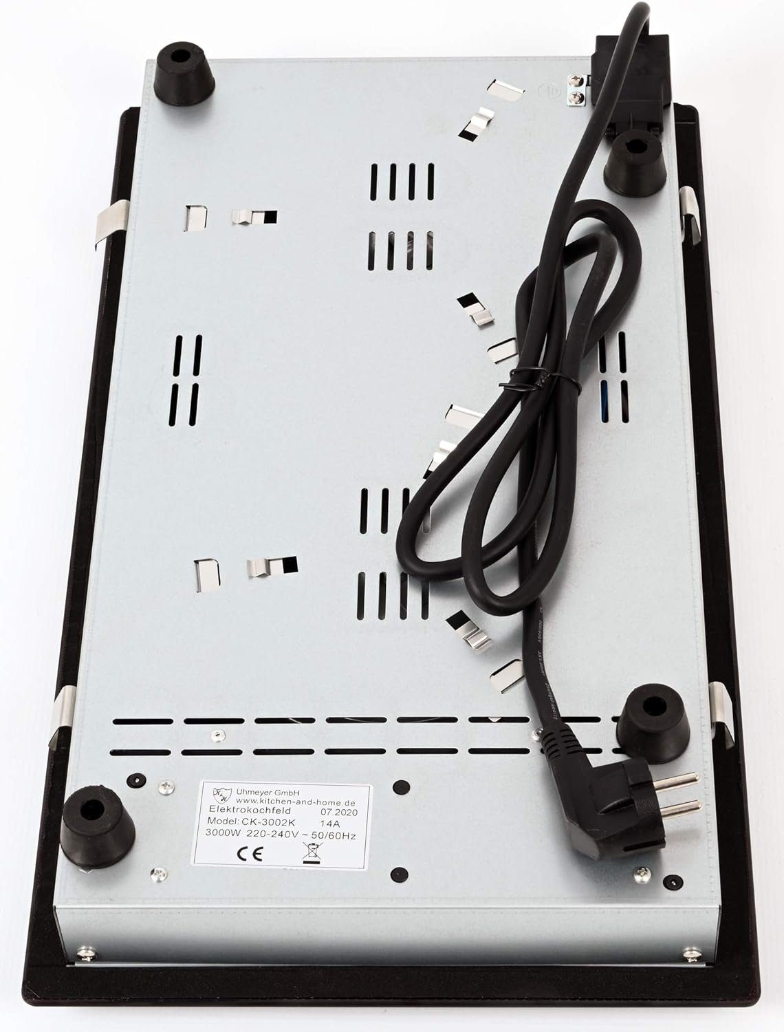 K&H Elektro-Kochfeld K&H® Domino 2 Zonen Glaskeramikkochfeld 30cm Knebel Steuerung Autark Eigebaut CK-3002K, Einbaufähig oder freistellbar