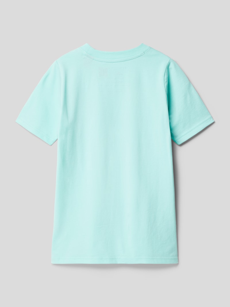 T-Shirt aus Baumwolle mit Label-Print Modell 'GATO' in mint