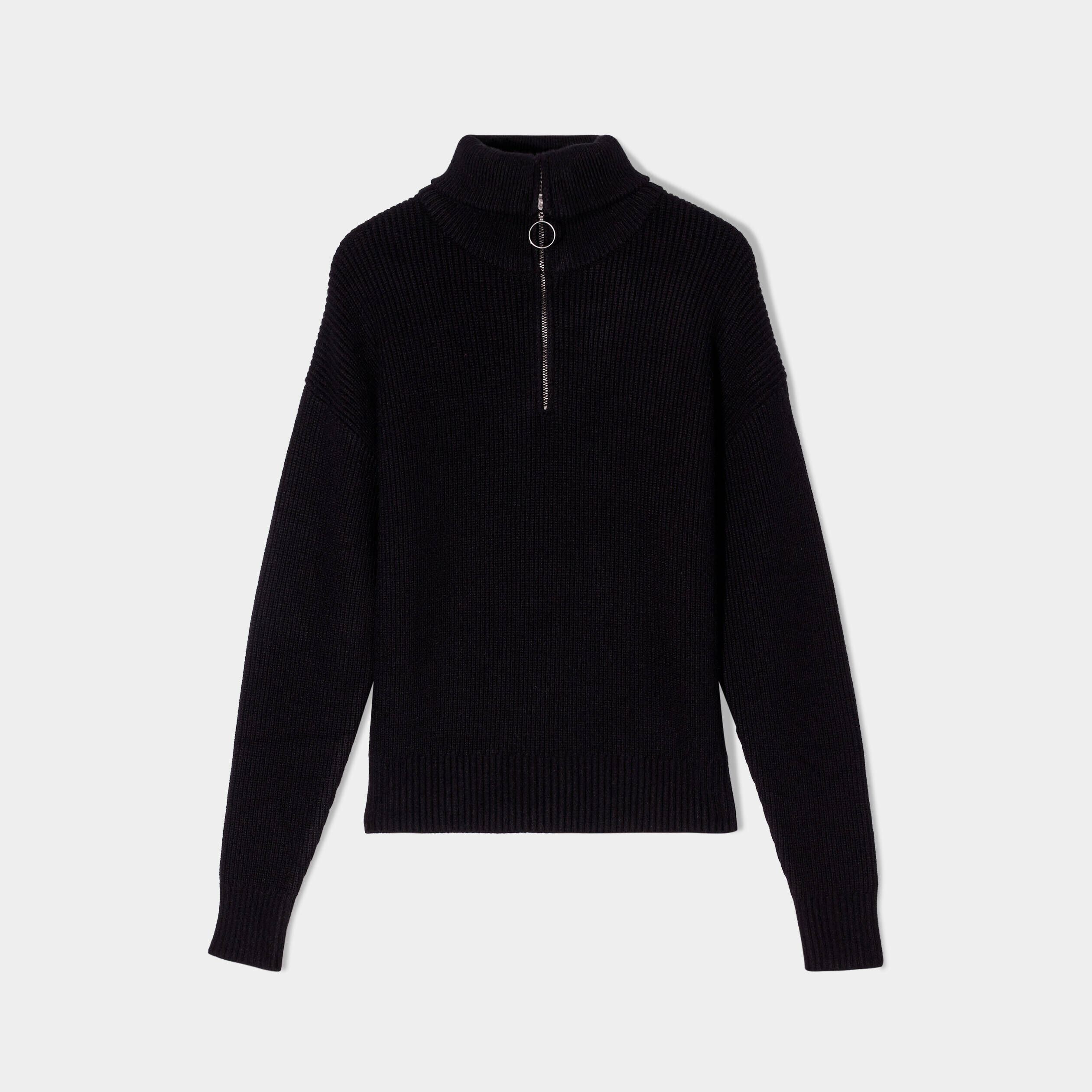 Pull col camionneur noir femme | Cache Cache