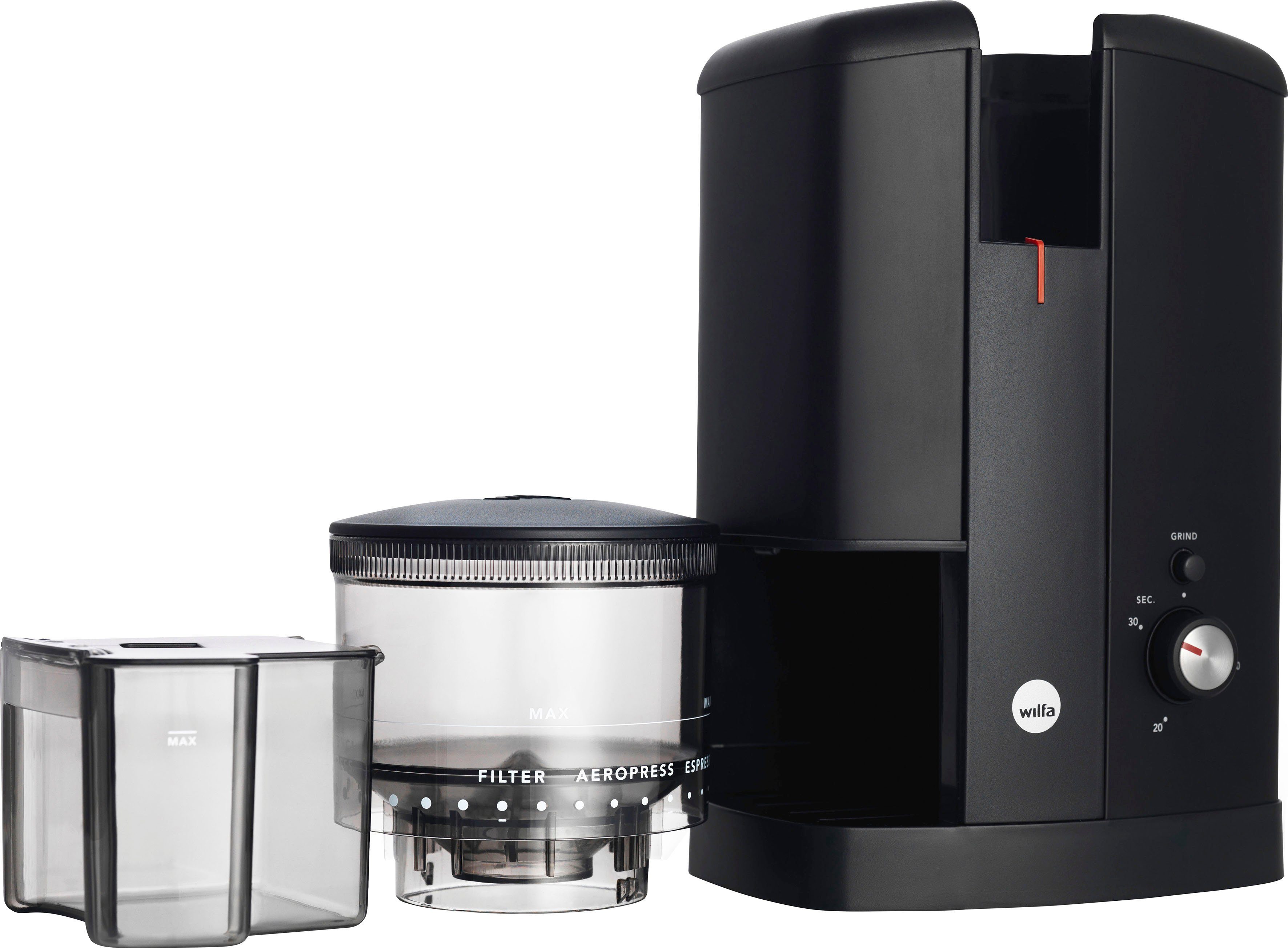wilfa Kaffeemühle Svart Aroma CGWS-130B, 605771, 250 g Bohnenbehälter