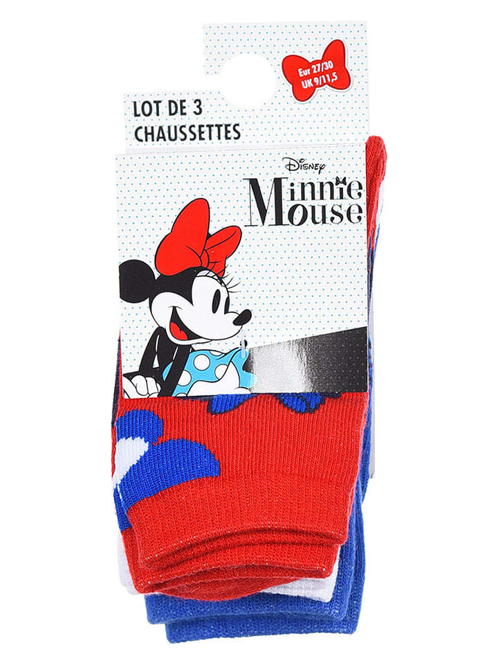 Disney Minnie Mouse 3er-Set: Socken 