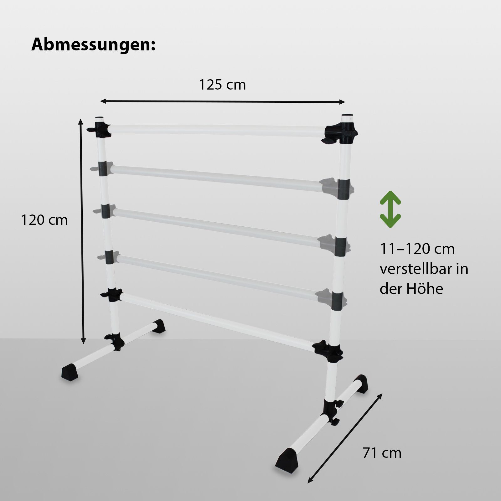 TRUTZHOLM Trainingsstation Ballettstange höhenverstellbar von 11-120 cm Ballett Stange für zuhaus