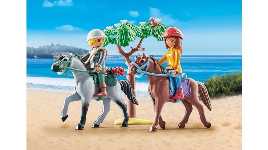 PLAYMOBIL 71470 - Horses of Waterfall - Reitausflug an den Strand mit Amelia und Ben