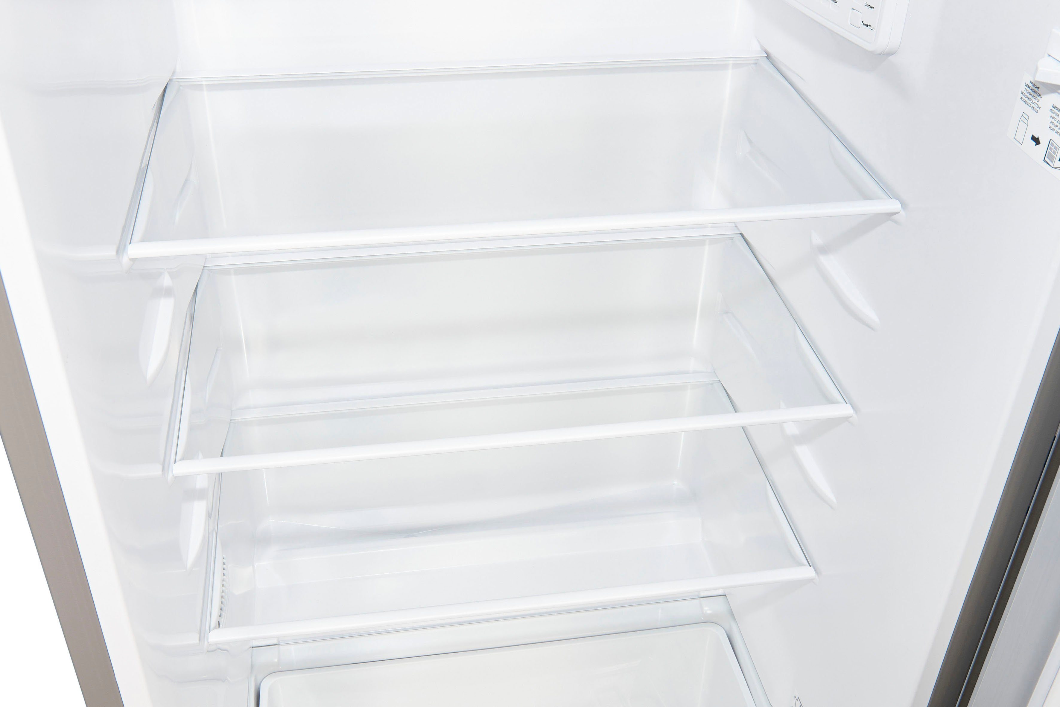 exquisit Kühlschrank KS185-4-HE-040E inoxlook, 122 cm hoch, 55 cm breit