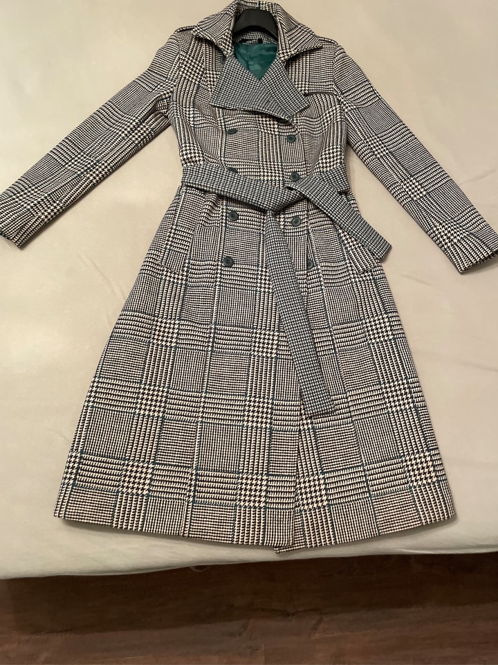 Nife Trenchcoat in Schwarz/ Beige günstig kaufen XS