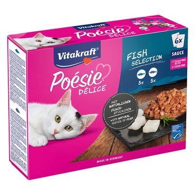 Vitakraft Poésie DéliSauce Mixpaket Pouch 6 x 85 g