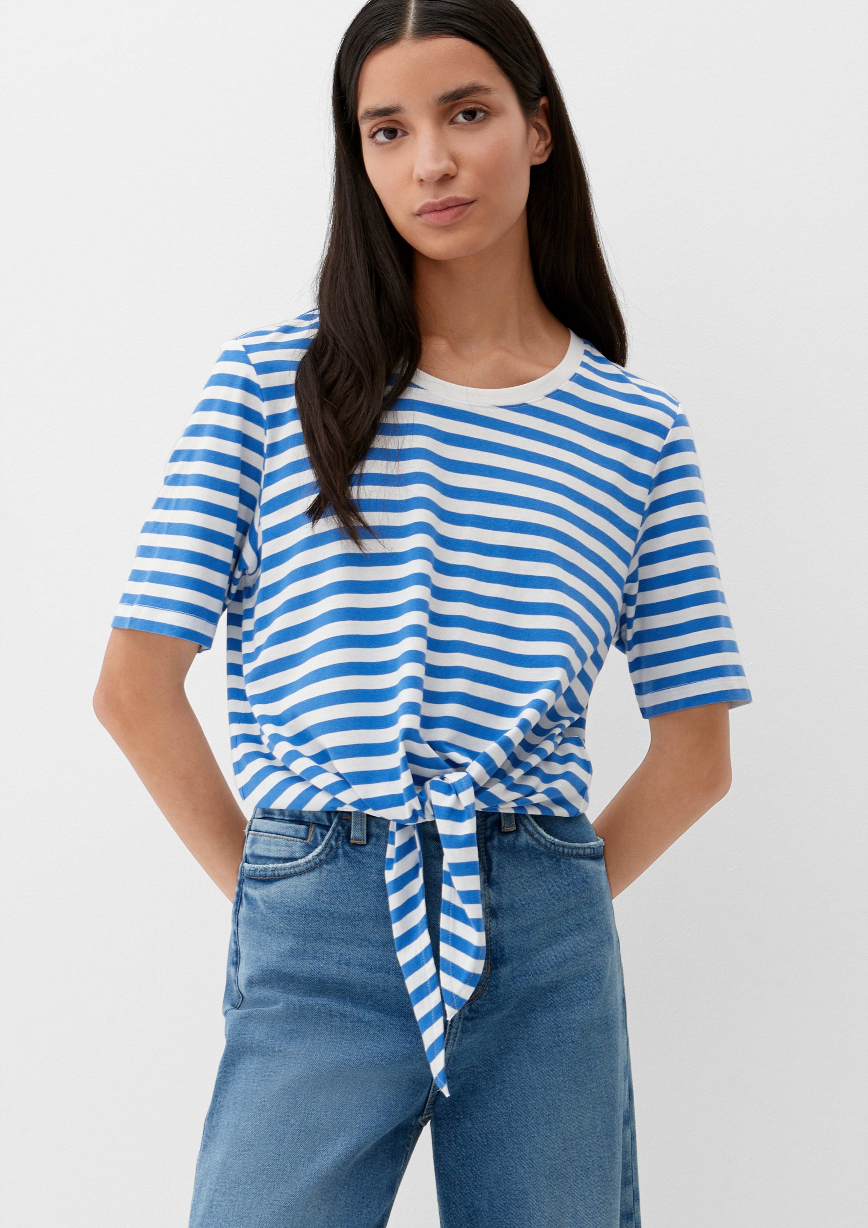 Streifenshirt mit Knoten-Detail  2130318-55G9