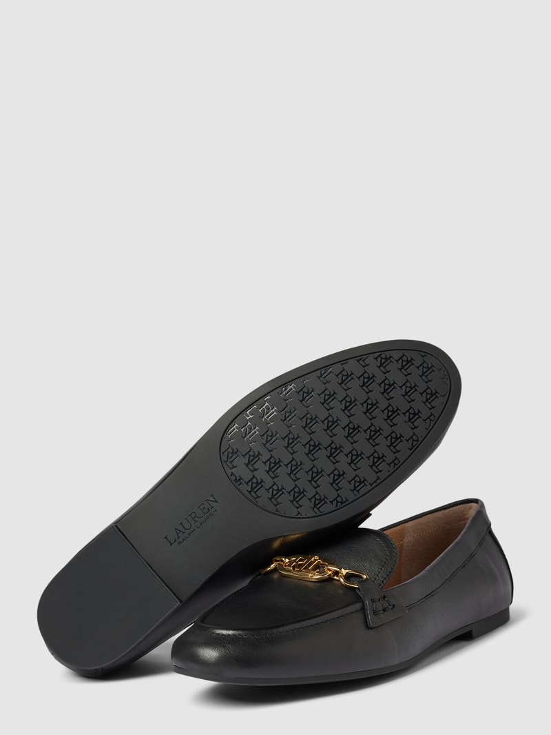 Penny-Loafer aus Leder mit Schaftbrücke Modell 'AVERI' in black