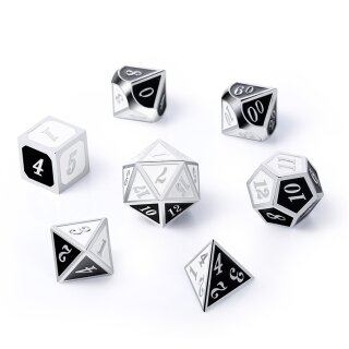 Metal & Enamel Dice Set Panda (7)
