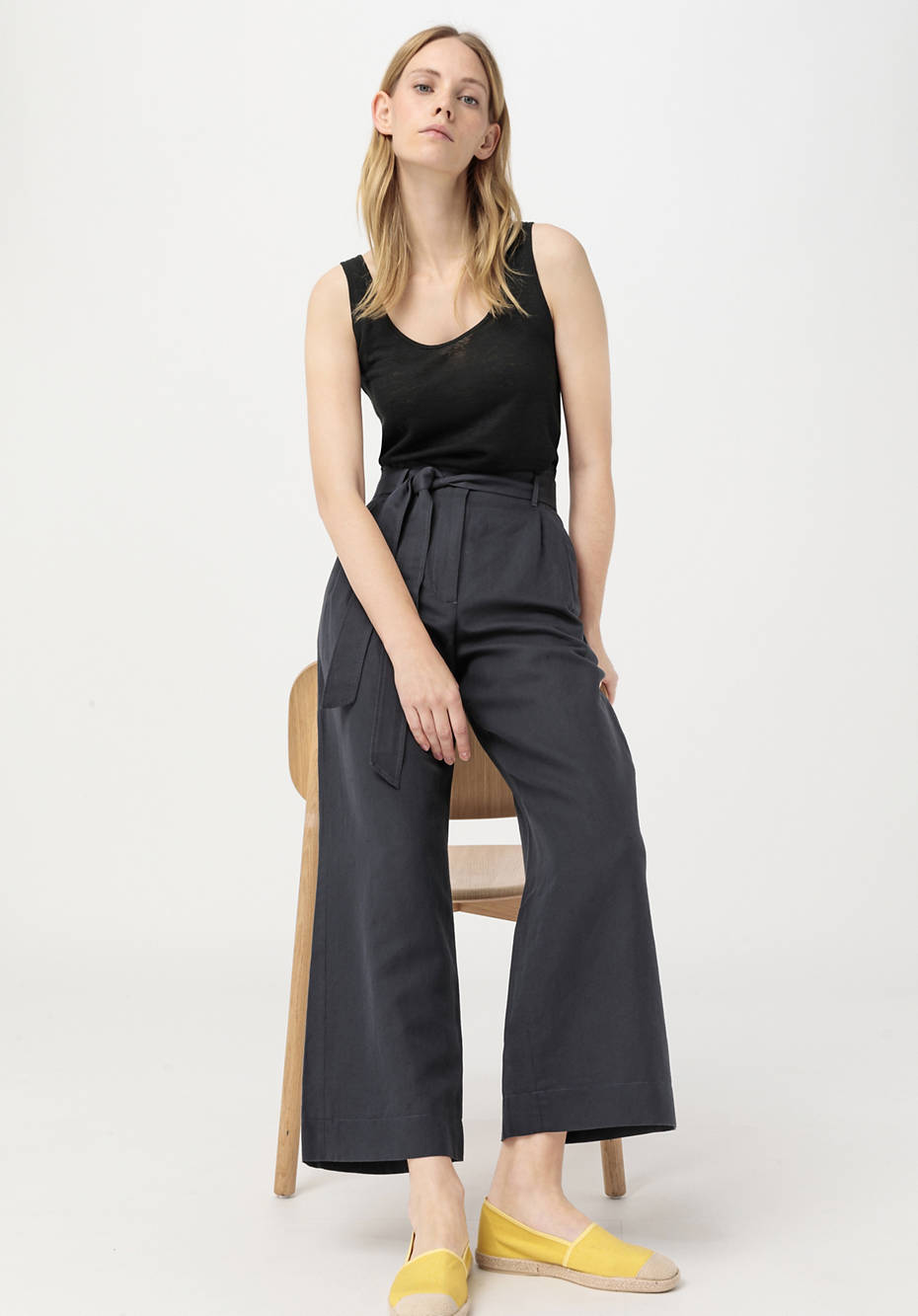 Culotte aus Bio-Leinen mit Bio-Baumwolle