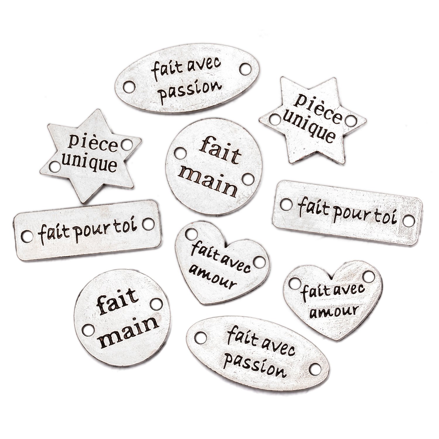 buttinette handmade Label-Set aus Metall 