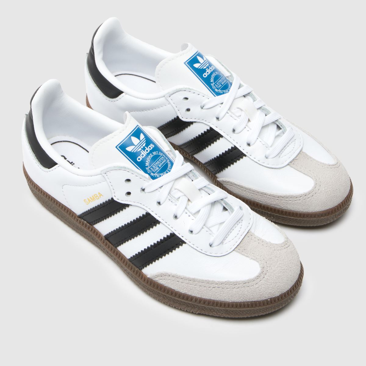 Adidas fehér és fekete samba és Junior edzőcipők