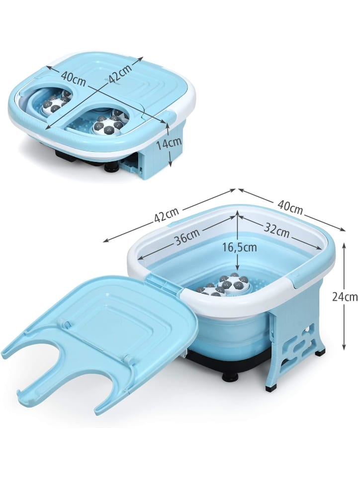 COSTWAY Fußbad Massagegerät in Blau günstig kaufen 40 cm