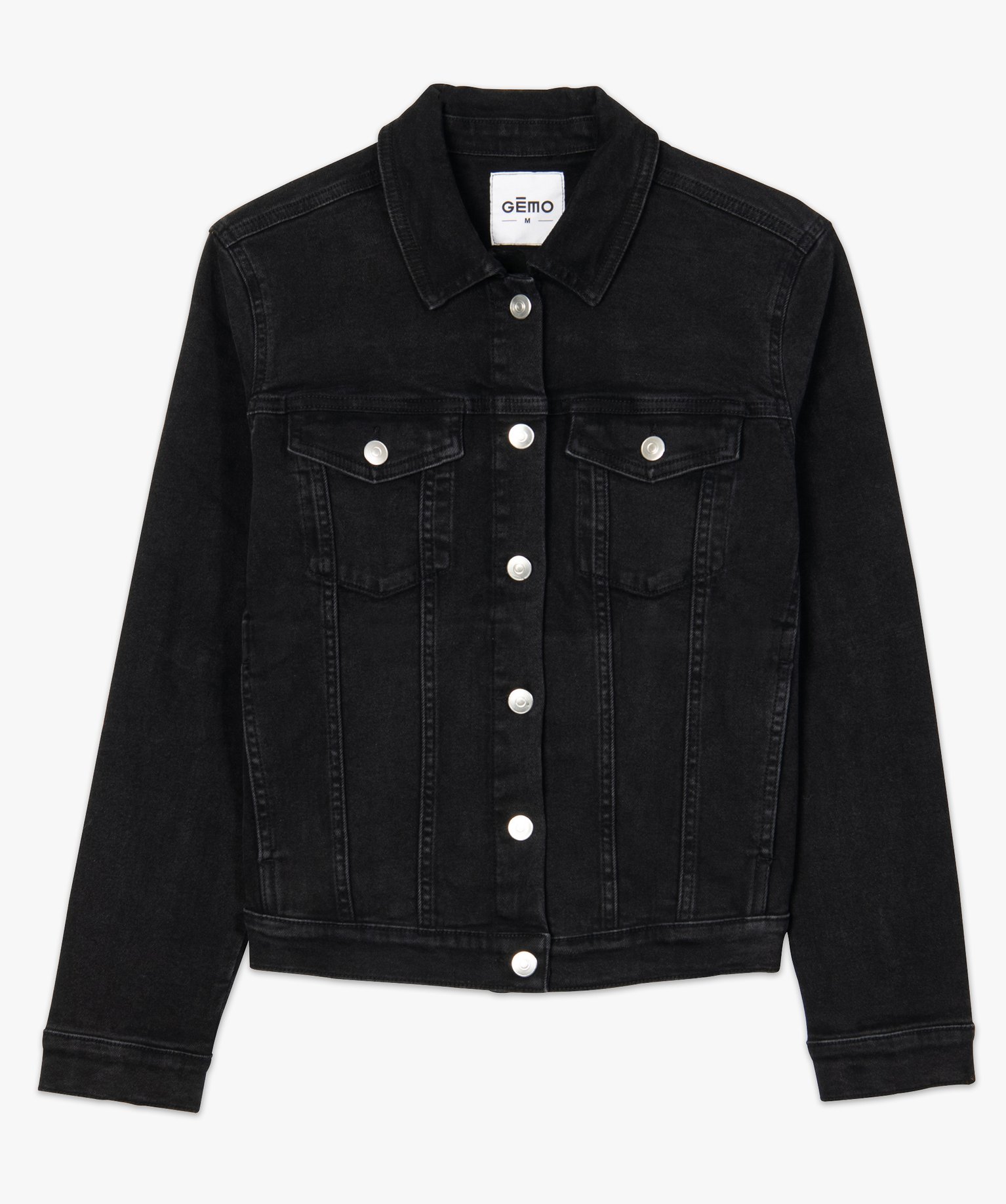 Blouson femme en denim avec surpiqres | GEMO