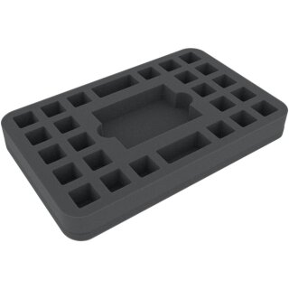 Feldherr 30 mm Half-Size Schaumstoffeinlage mit 27 Fächern