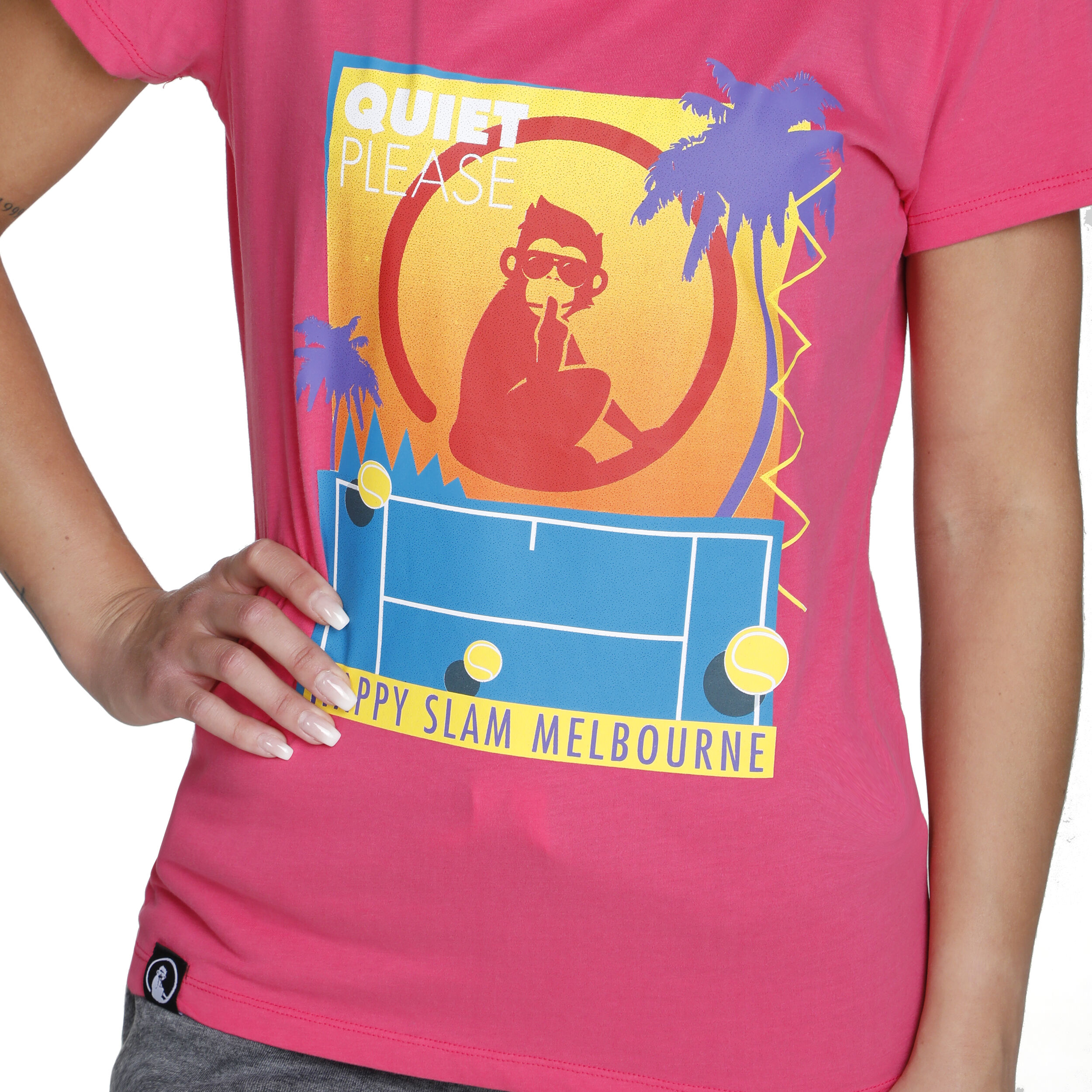 Happy Slam T-Shirt Damen - Pink, Mehrfarbig