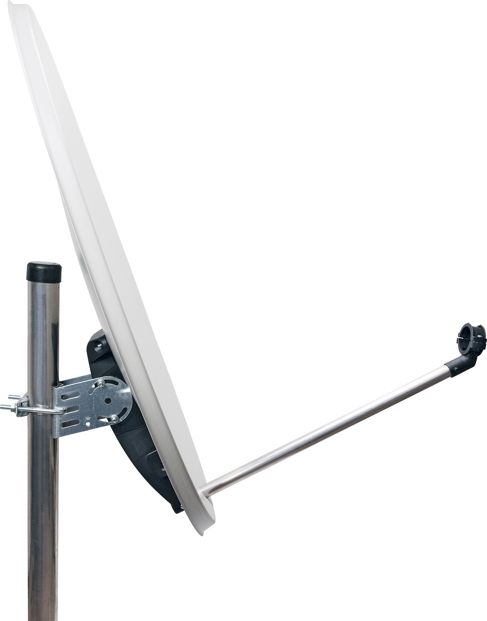 Schwaiger SPI993 hellgrauer 80 cm SAT Set mit LNB