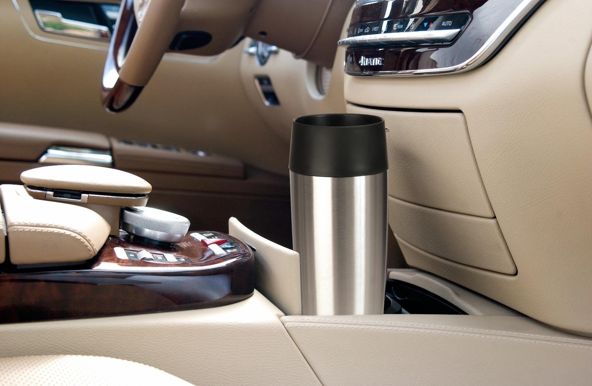 Emsa Thermobecher Travel Mug, Edelstahl, Edelstahl, 360°Trinköffnung, 4h heiß/8h kalt, 360 ml