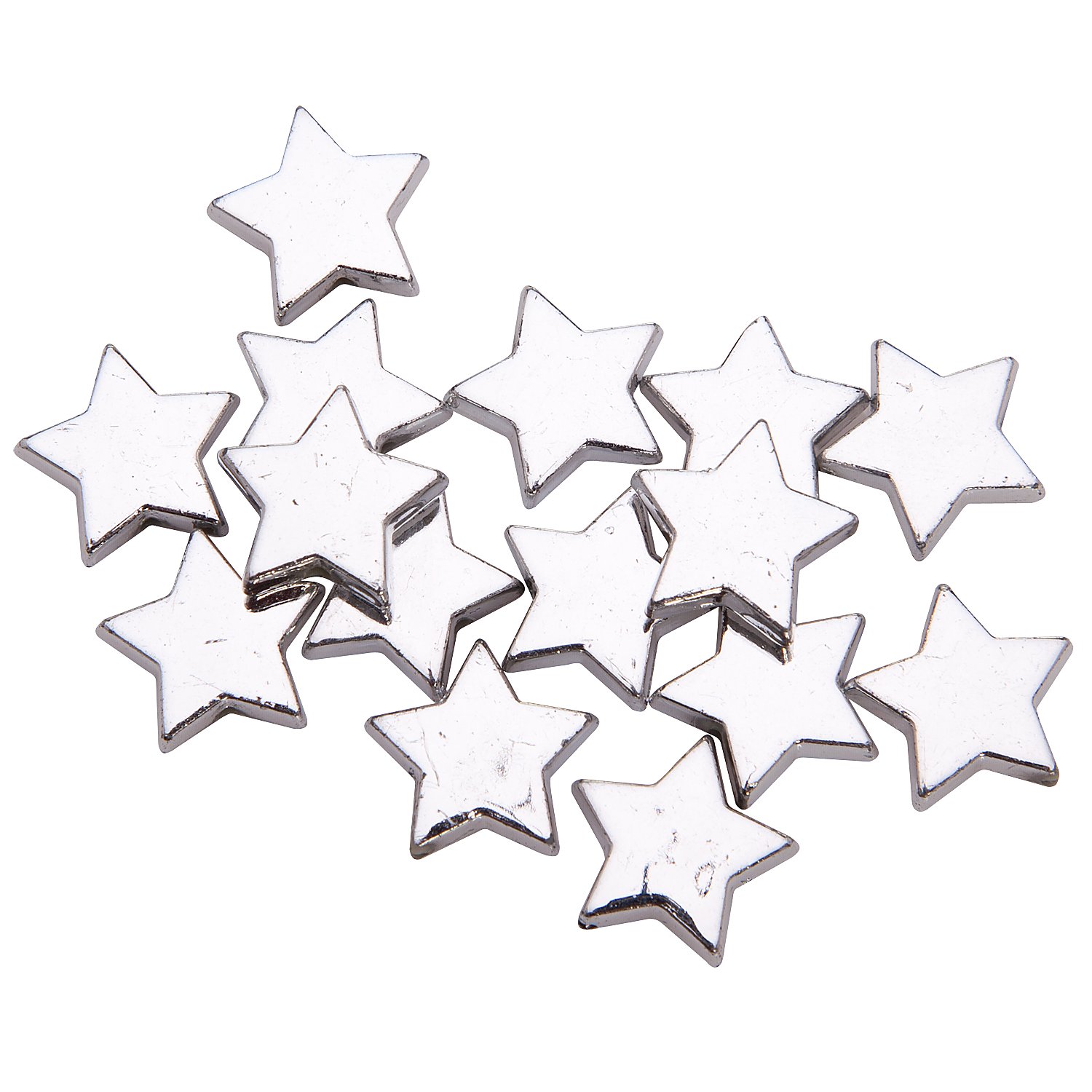 Sternperlen, silber, 1,5 cm, 24 Stück