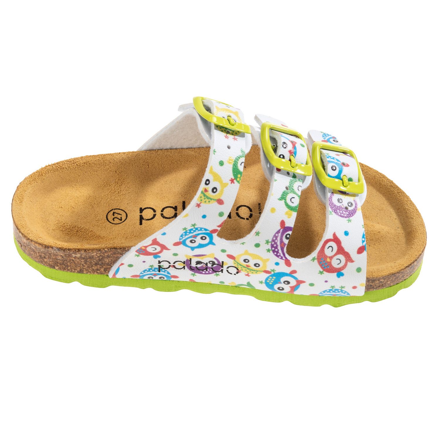 Palado Capri Kids, Pantoletten, Kinder, Print Weiß Grün